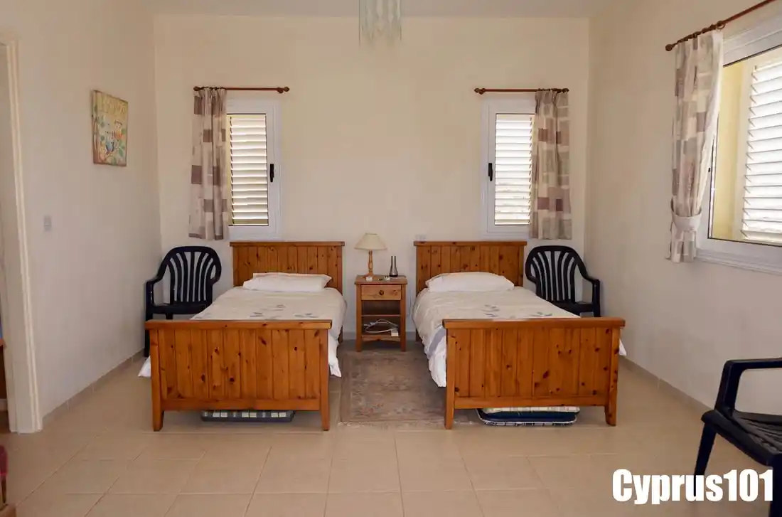 2 beds in bedroom in Nata Village, paphos