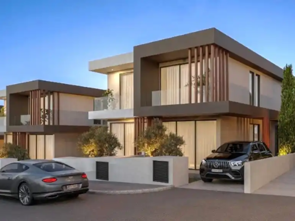 New villas with sea views in the village of Chloraka, Paphos