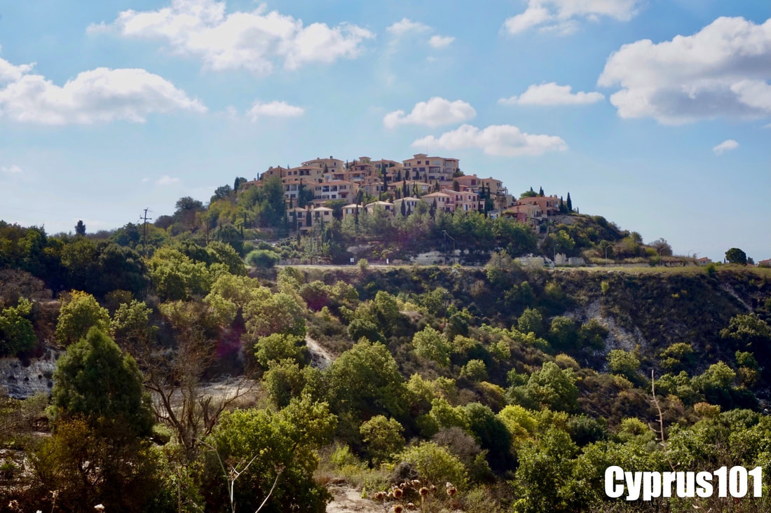 Apartment complex on hillside in Tsada, Paphos, Cyprus
